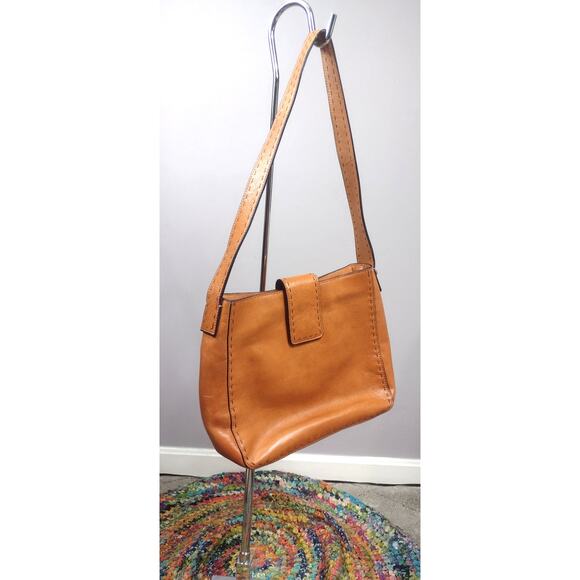 Vintage Fossil Shoulder Bag Tan Leather Boho‎ - Picture 16 of 16